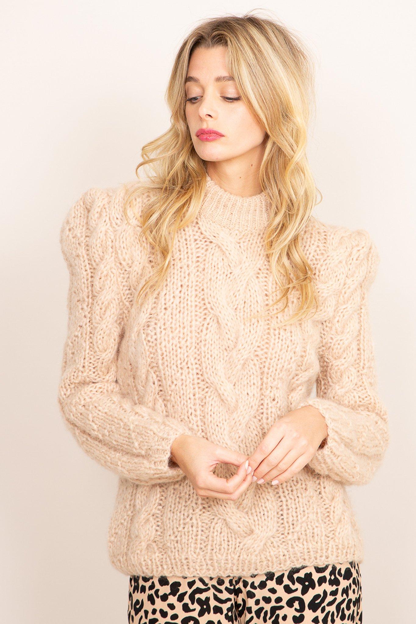 Lucia Sweater - Beige, [product_type]- Poppy Field the label