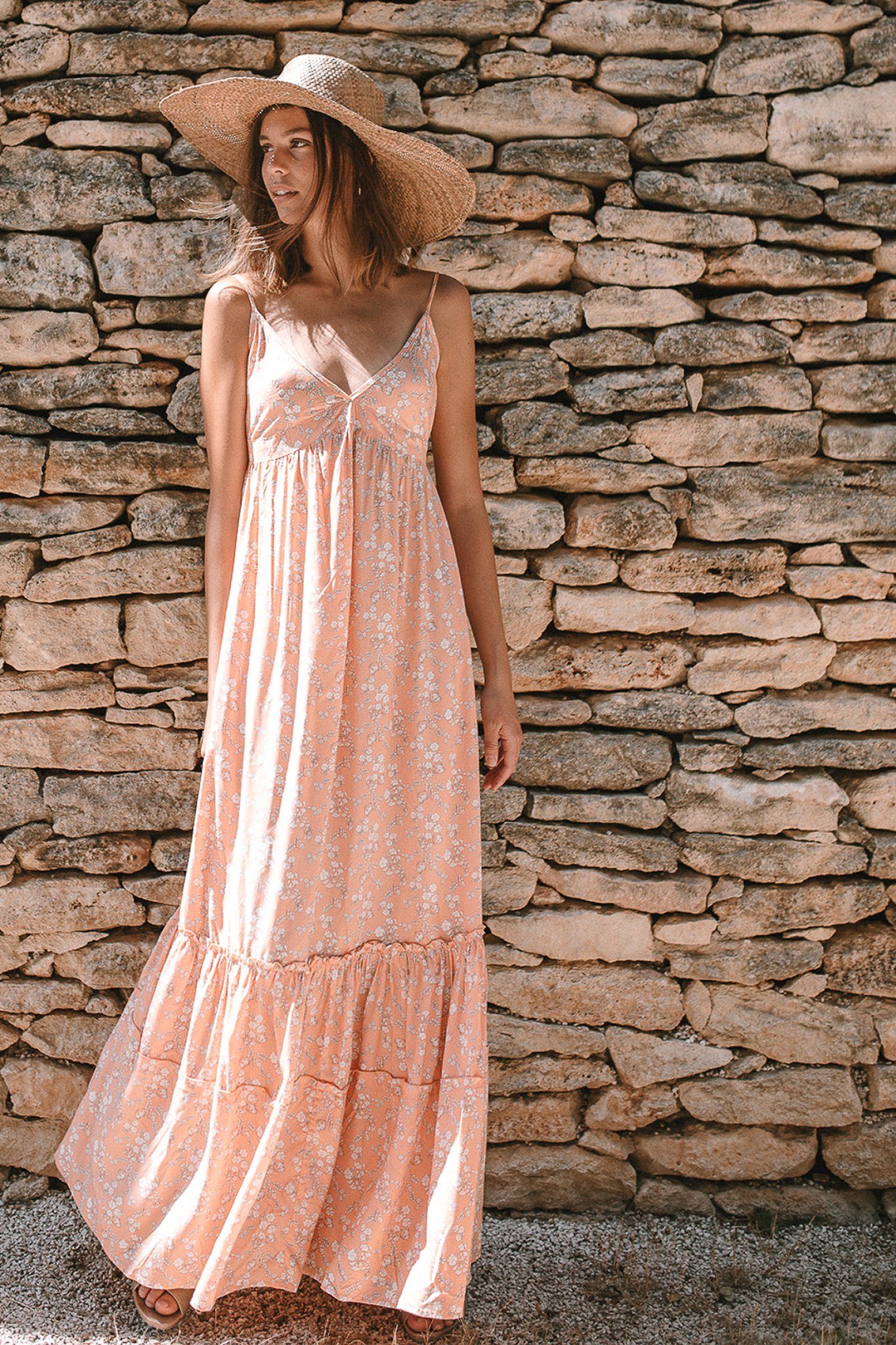 Bianca Maxi Dress - Poppy Peach