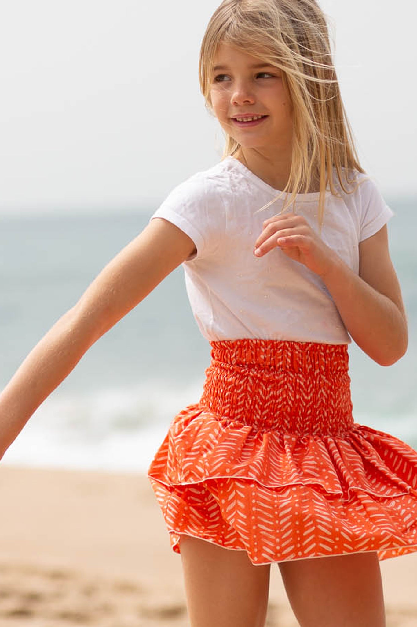 Little Girls Kids Skirts with belt short skirt African wax print cotton Girl  wear skirts