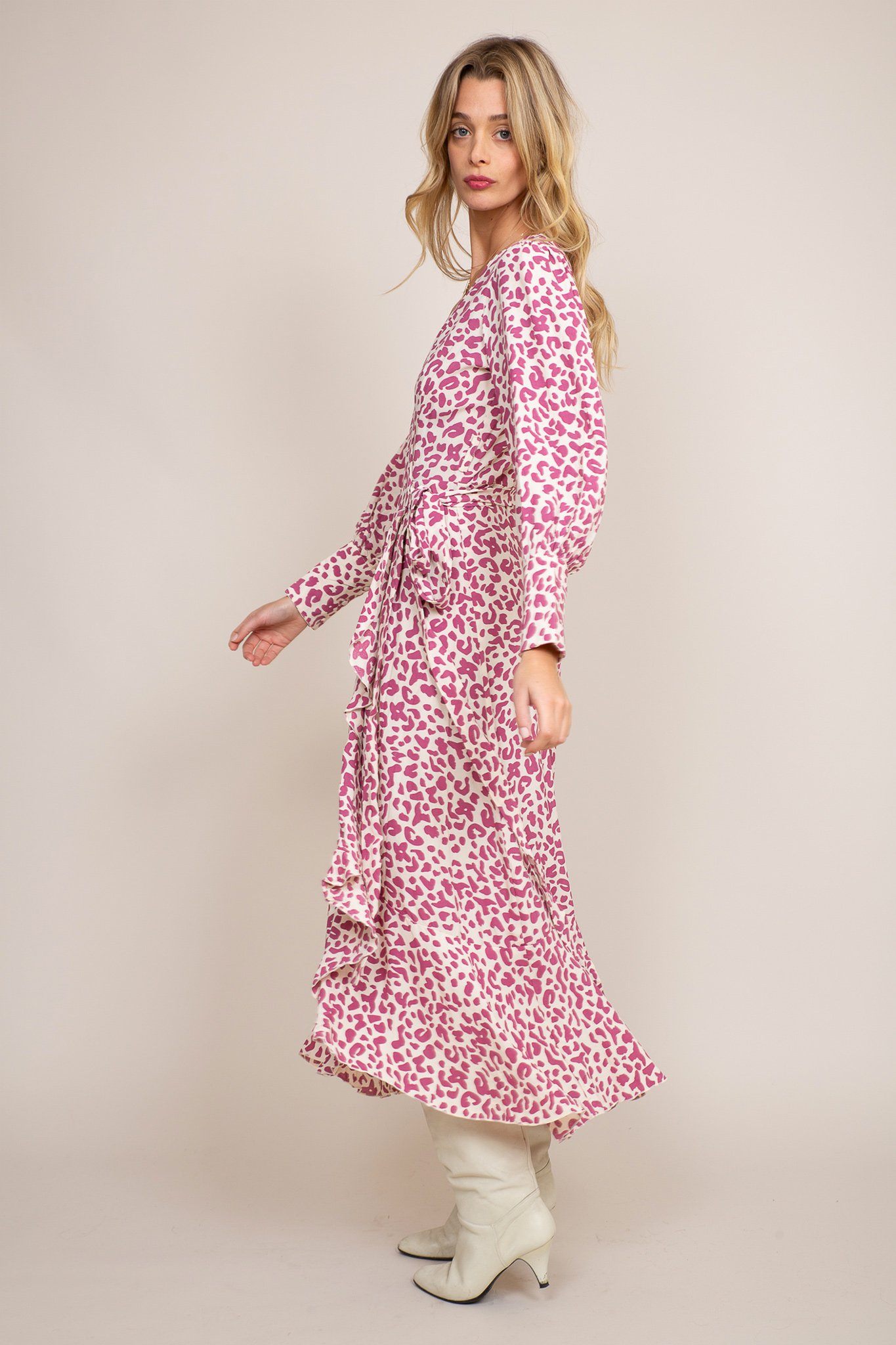Nita Dress - Leopard Pink, [product_type]- Poppy Field the label