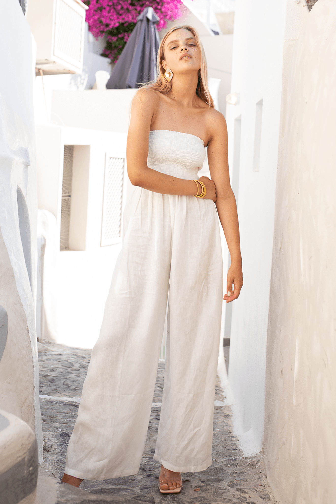 Sylva Linen Jumpsuit - Off White
