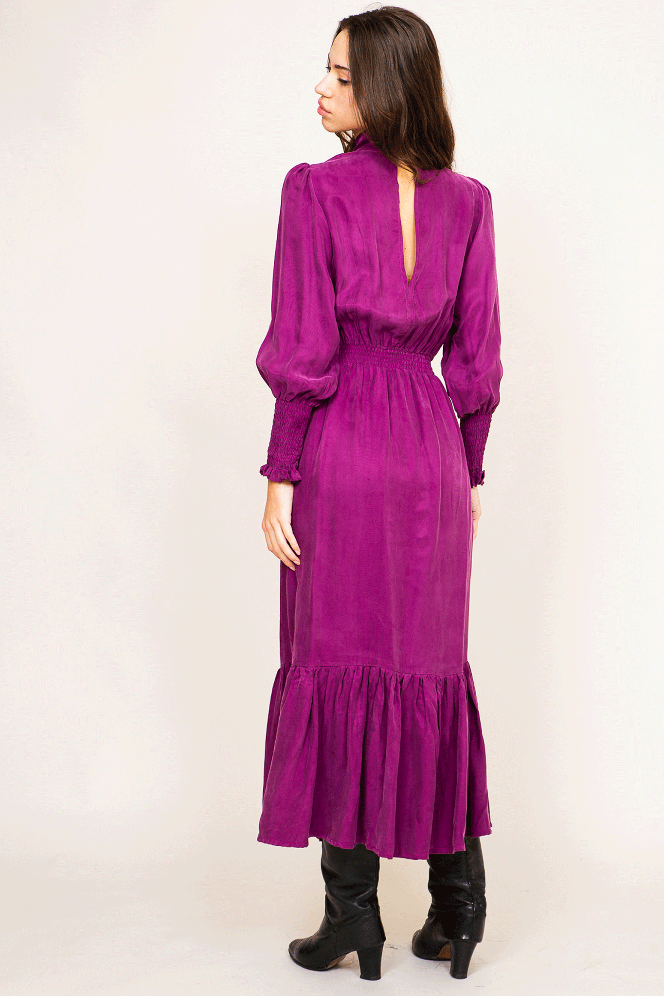 Anna Maxi Dress - Cupro Purple
